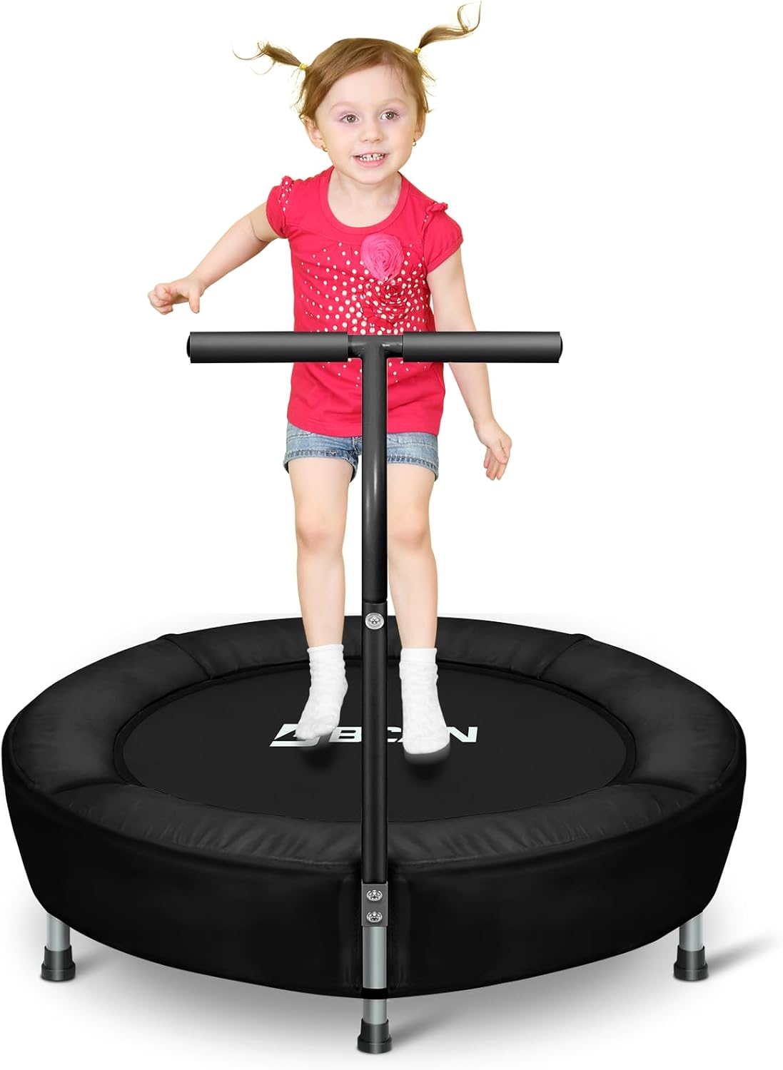 BCAN 36'' Mini Folding Ages 2 to 5 Toddler Trampoline with Handle for Kids, Two...