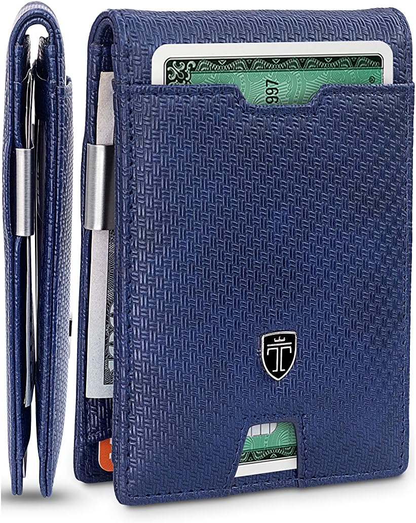 TRAVANDO Mens Slim Wallet with Money Clip AUSTIN RFID Blocking Bifold Credit Car...