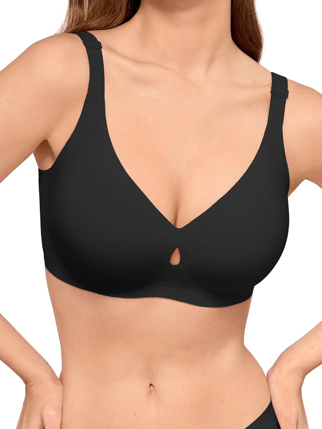LUCKMEEY Bras for Women No Underwire Wireless Bras - Seamless Push Up Full Cover...