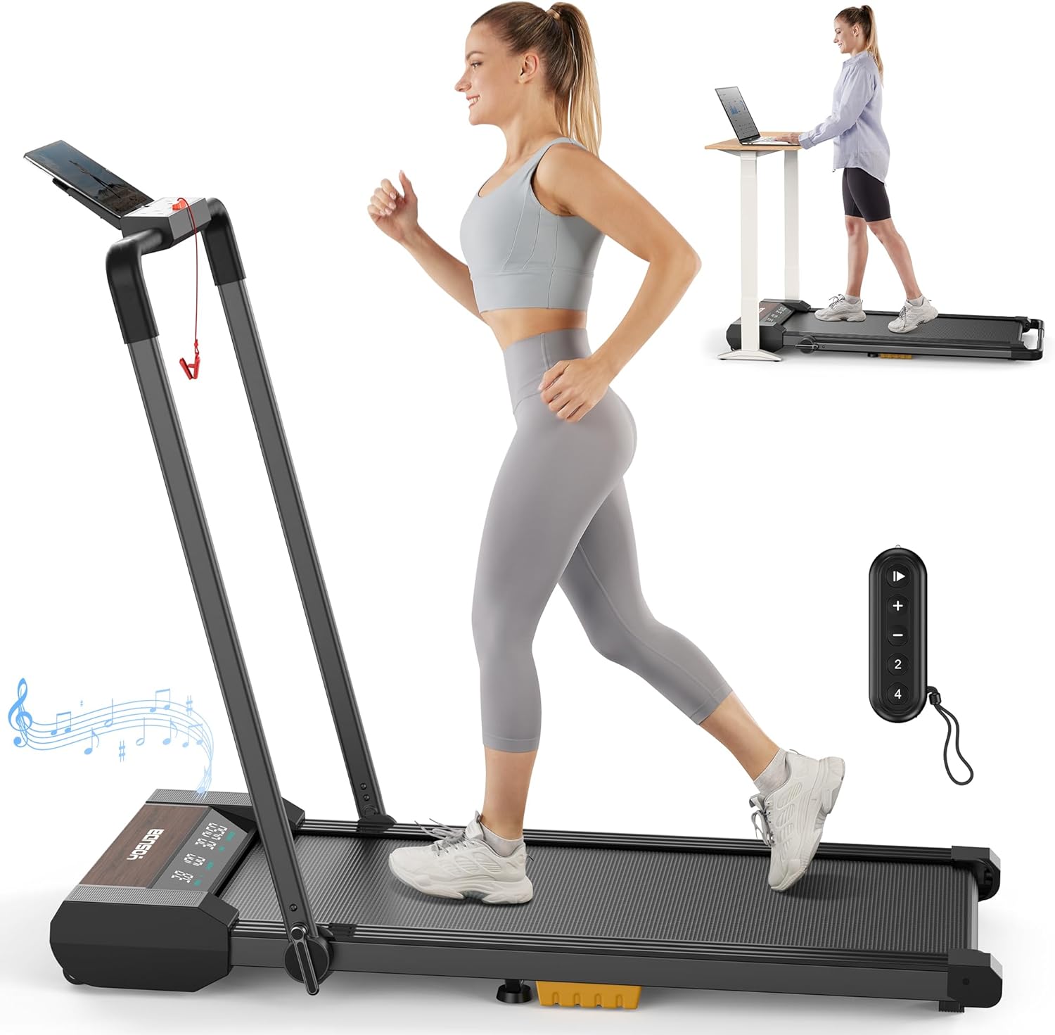 YOSUDA Walking Pad Treadmills -Under Desk Treadmills for Home/Office 265LBS Weig...