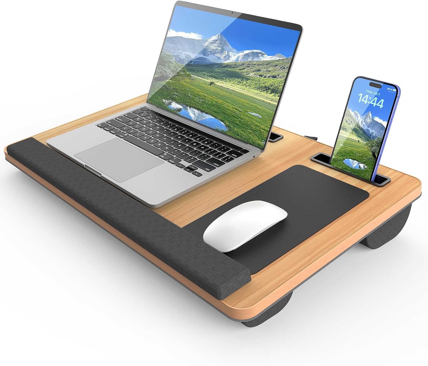 Laptop Lap Desk, Portable Large Laptop Desk for Bed, Up to 17 in Laptop Table wi...