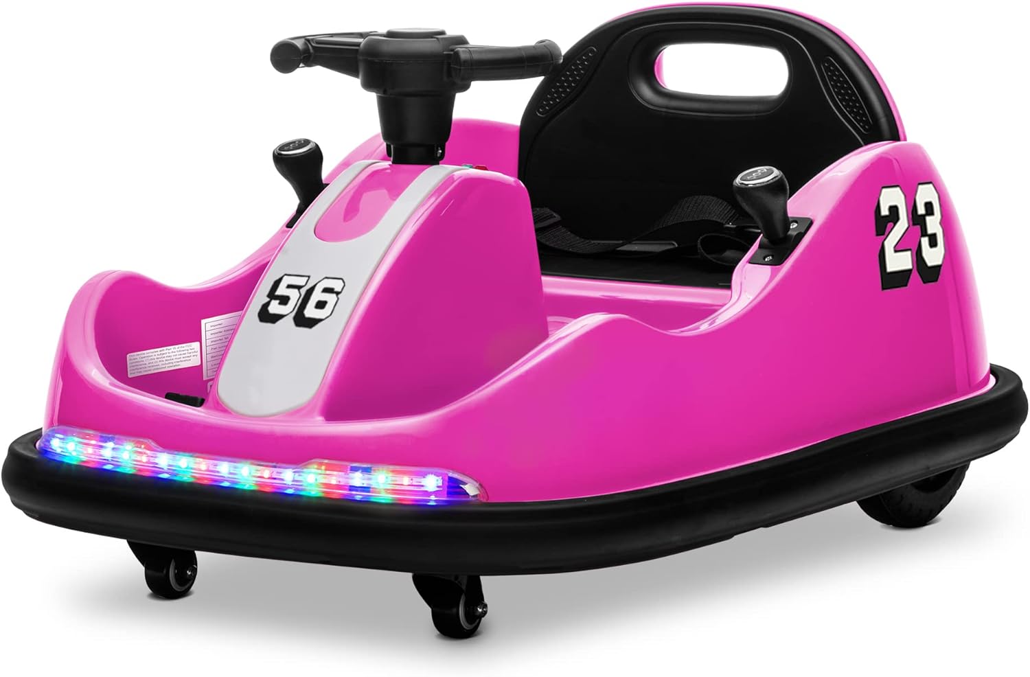 Kidzone 12V 2 Driving Mode (Steering Wheel/Joystick) Ride On Bumper Car for Kids...