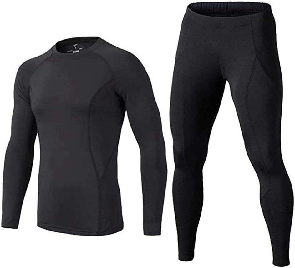 BUYKUD Men's Long Sleeve Base Layer Compression Athletic Underwear Shirt Tights...