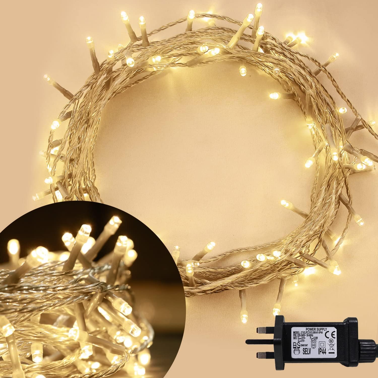 ANSIO® Christmas Lights 100 LED 10m/32ft Christmas Tree Lights for Indoor & Outd...