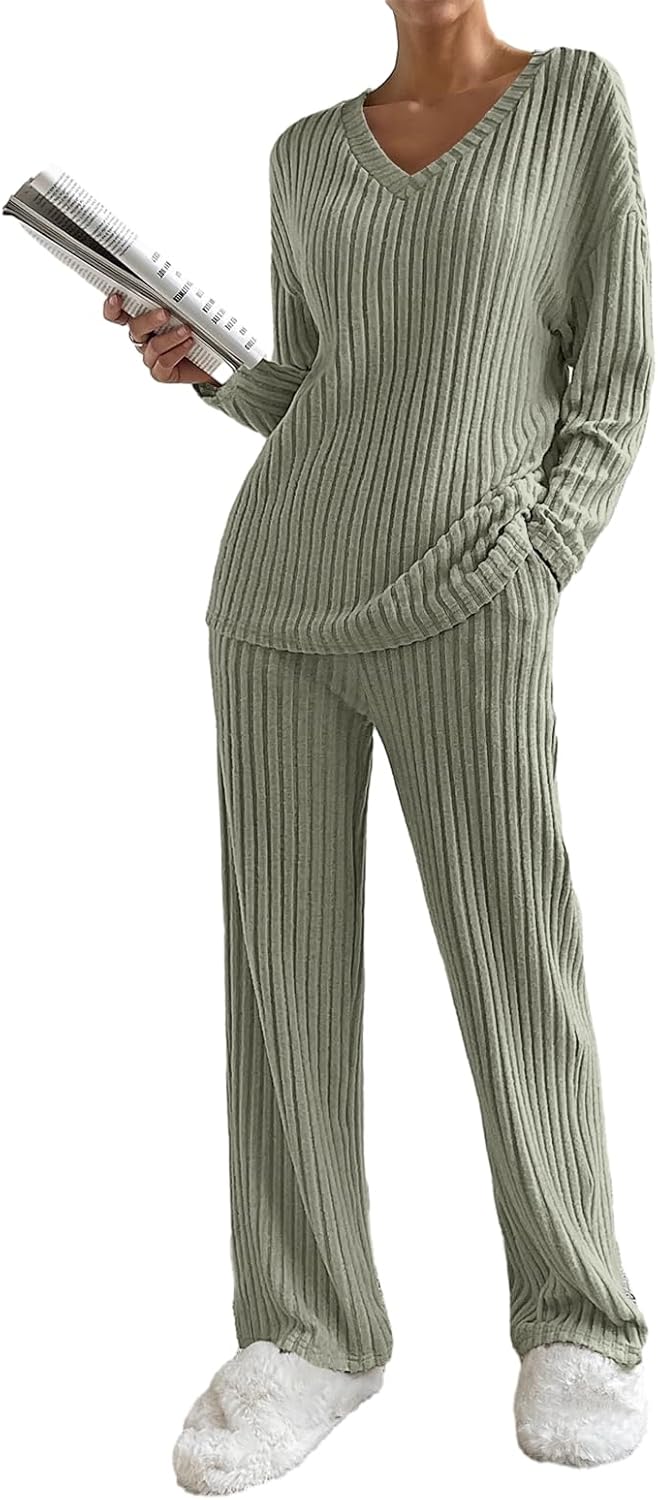 SotRong Ribbed Lounge Wear Sets for Women Uk 2 Pieces Co Ord Sets Tracksuit Full...