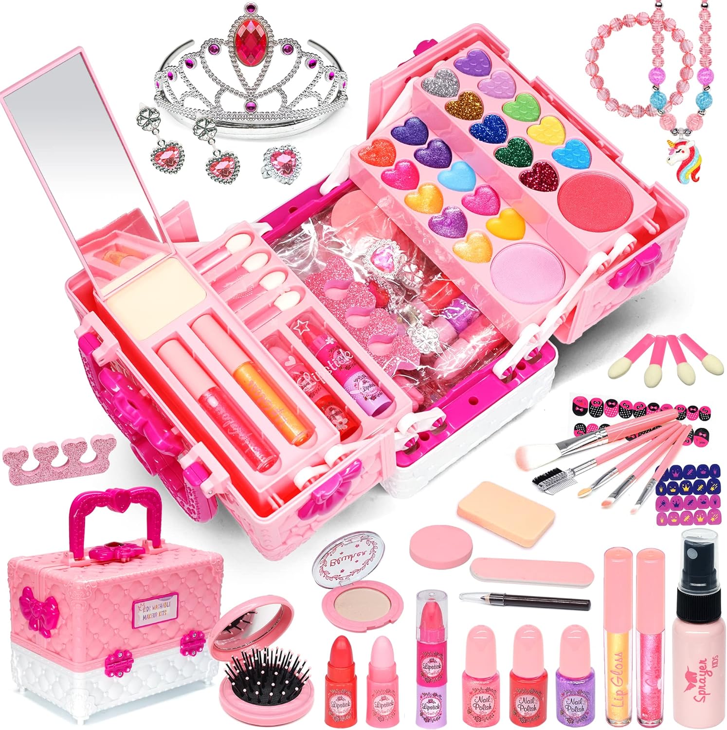 Kids Makeup Sets For Girls - Washable Make Up Starter Kit, Real Makeup Childrens...
