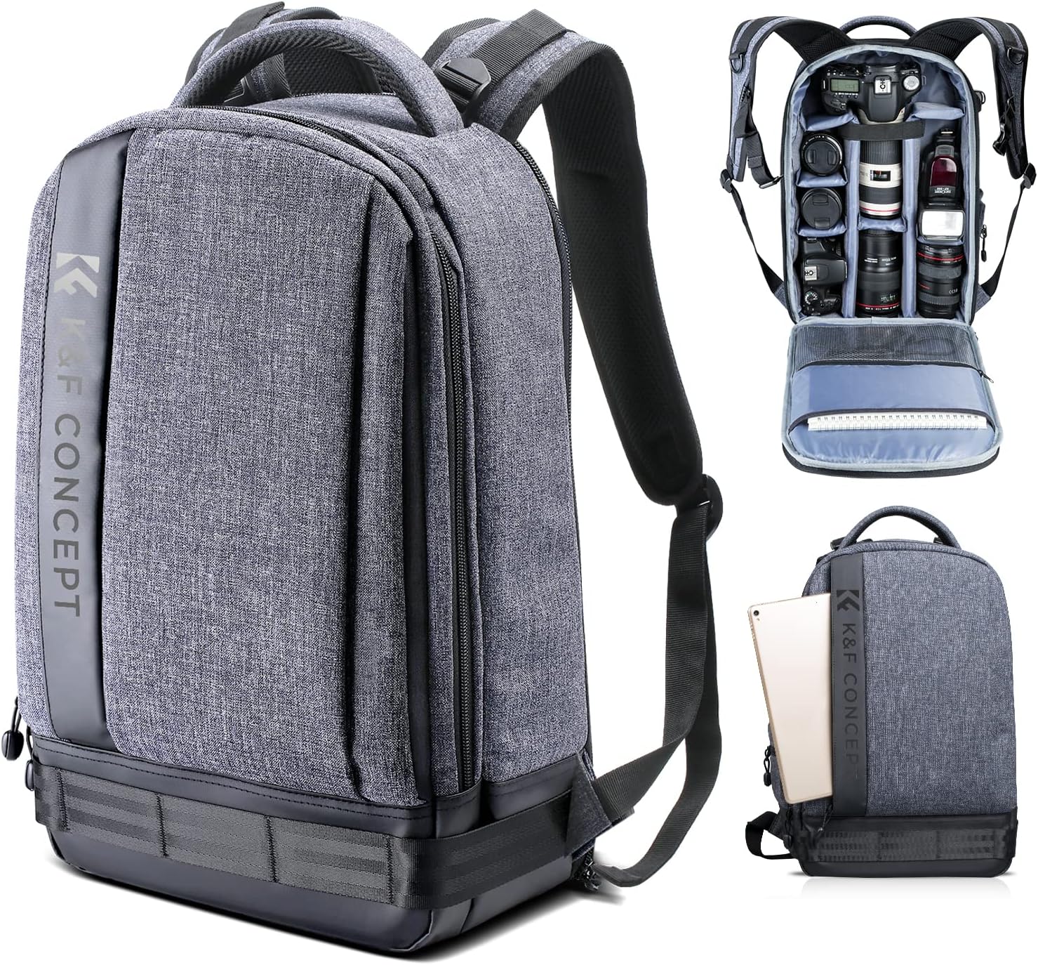K&F Concept Camera Backpack, Hard Shell Camera Bag Large Photography Backpack wi...