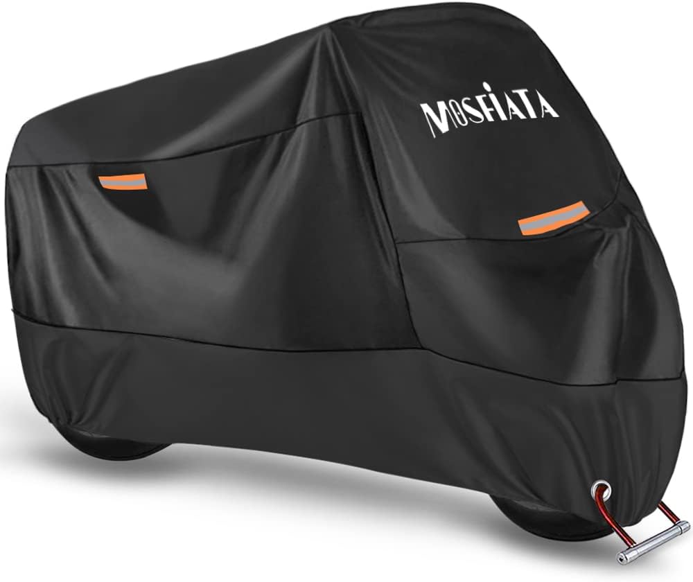 MOSFiATA Waterproof Motorcycle Cover,Motorbike Cover 210D Thickned Oxford Cloth...