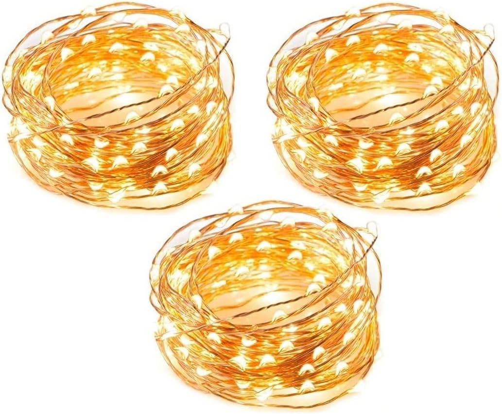 Pack of 3 USB Powered Fairy LED Lights 5M/16 Ft. 50 LEDs, USB Plug in Waterproof...