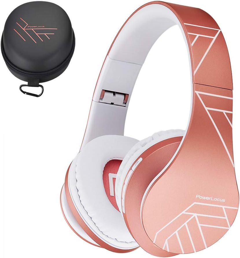 PowerLocus Bluetooth Over-Ear Headphones, Wireless Stereo Foldable Headphones Wi...