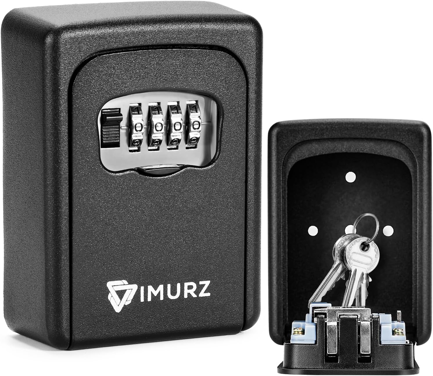 Key Safe Wall Mounted-Lock Box Outdoor with 4 Digi...