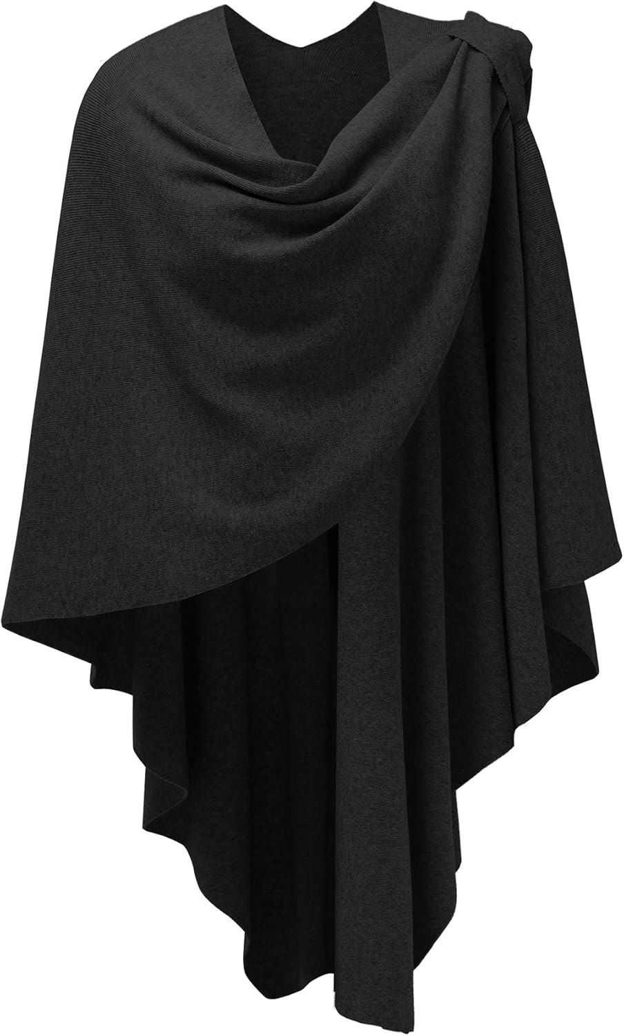 PULI Womens Cross Front Shawl Wraps Elegant ponchos Finely Draped Knitted Cape C...