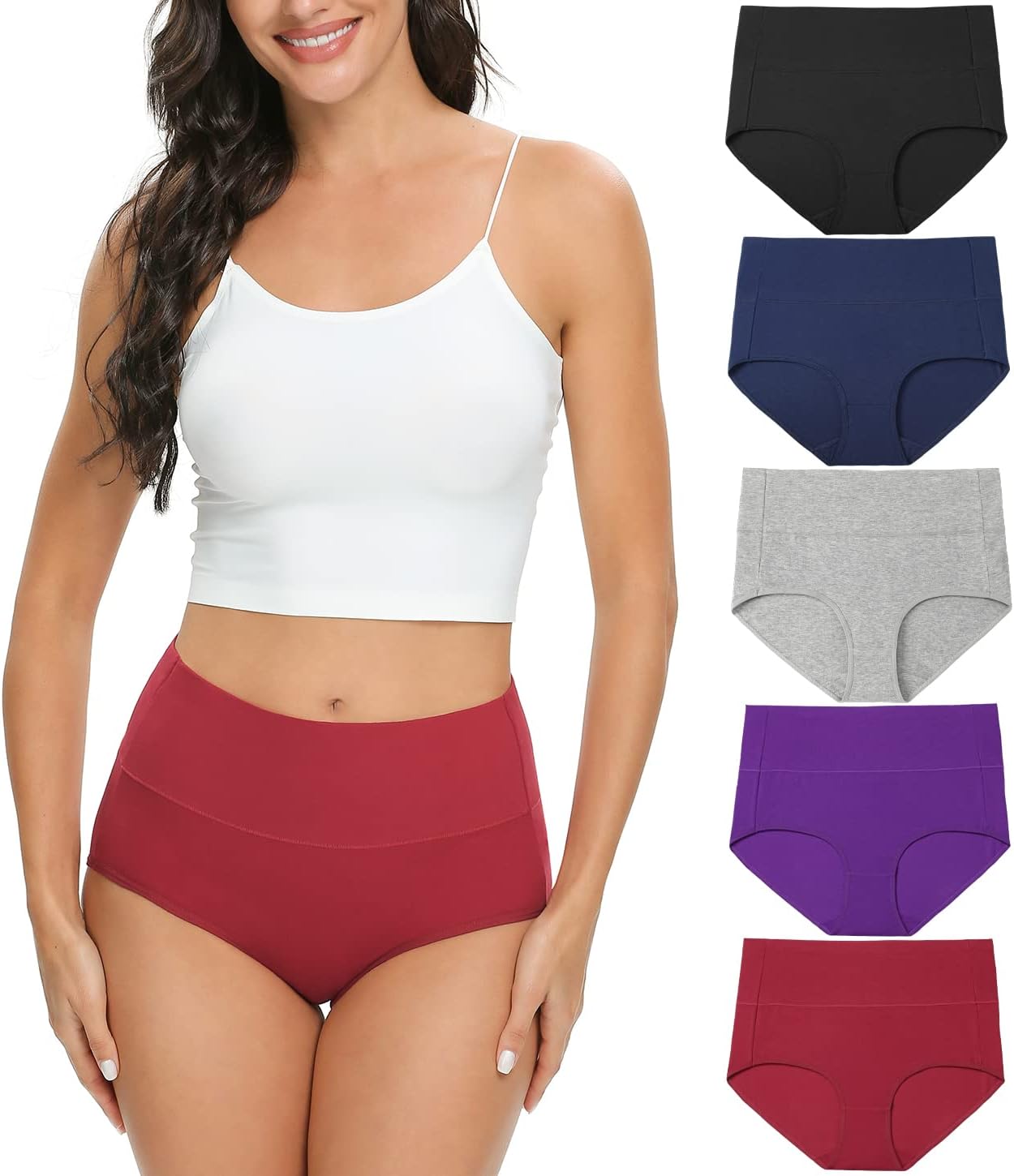Wealurre Women High Waist Cotton Knickers C Section Underwear Ladies Full Covera...