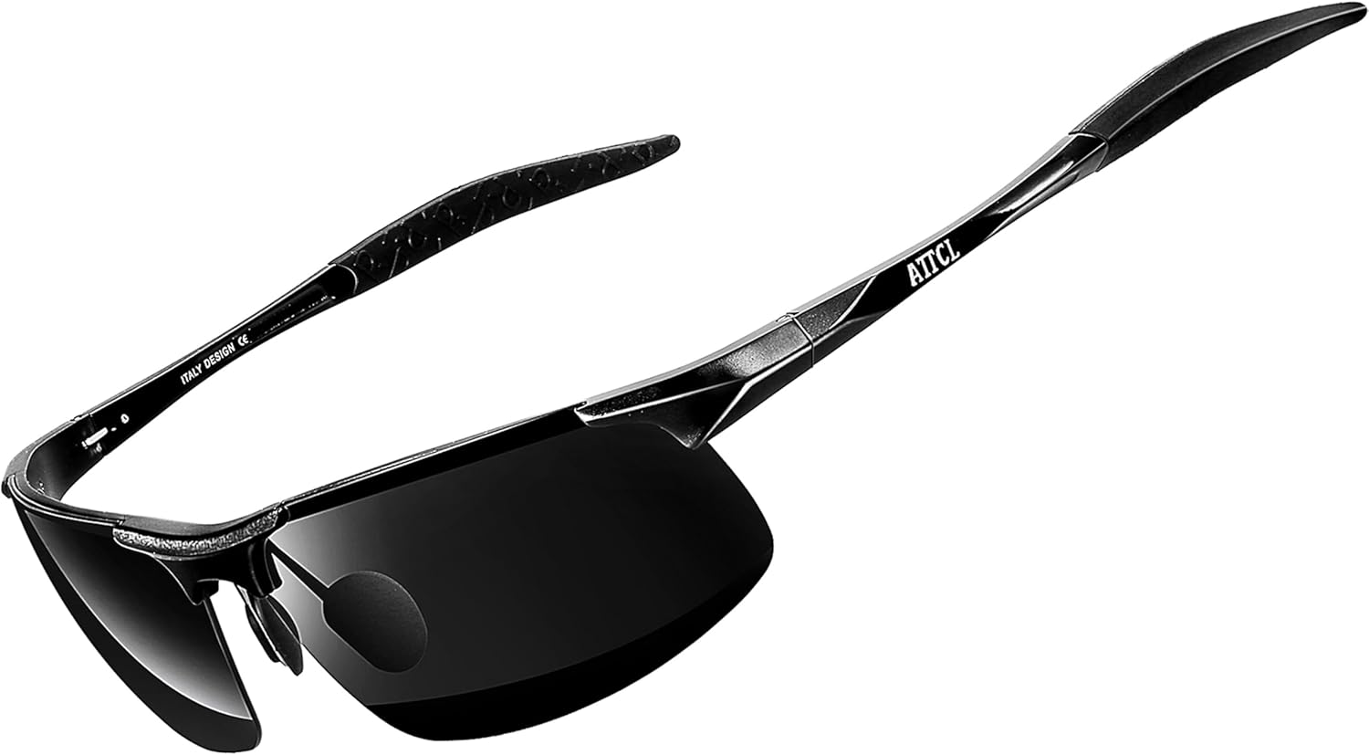 ATTCL Men's Sports Polarized Sunglasses For Driver Golf Fishing Unbreakable Meta...