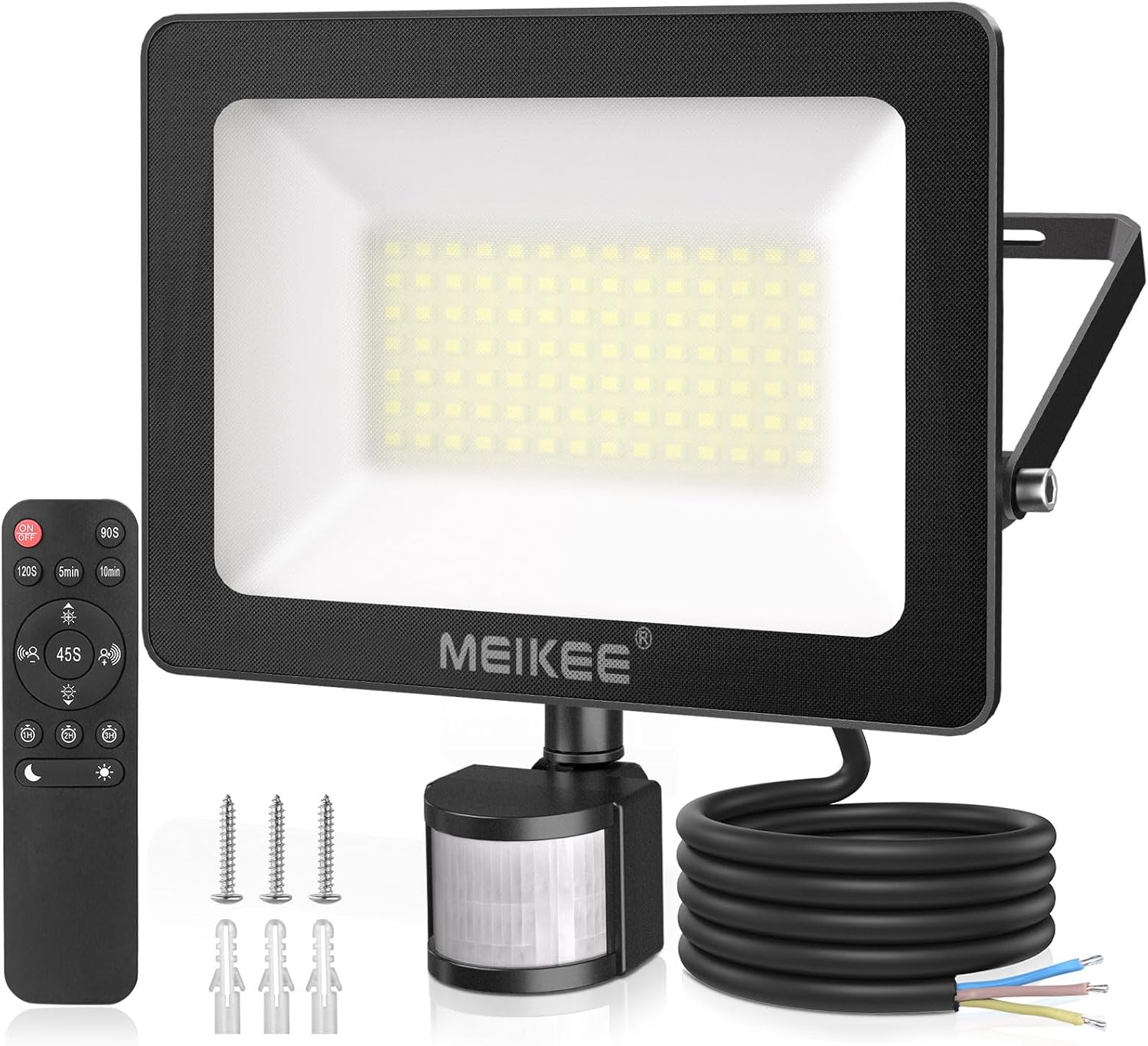 MEIKEE 80W Security Lights with Motion Sensor 7865 Lumen Dimmable PIR Floodlight...