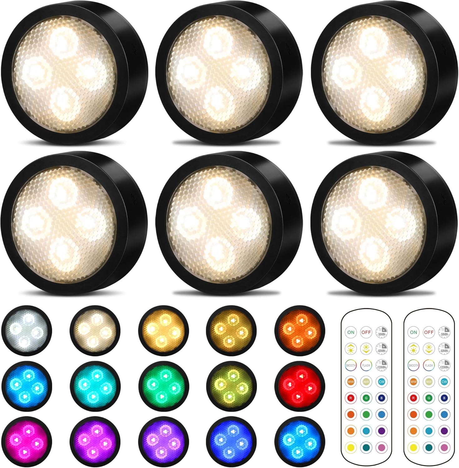 Onumii Under Cupboard Kitchen Lights Battery Operated LED Under Cabinet Lights,...