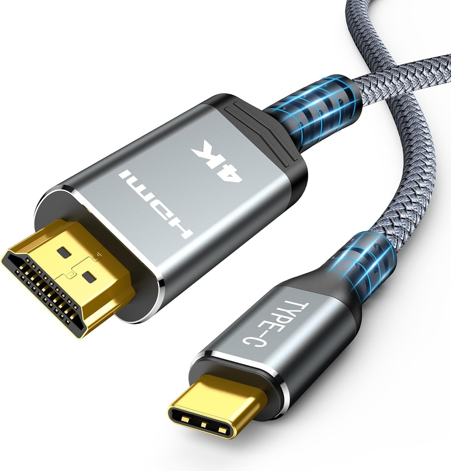 Highwings USB C to HDMI Cable 1.8m 4K@60Hz, UHD Thunderbolt 3/4 to HDMI Cable[An...