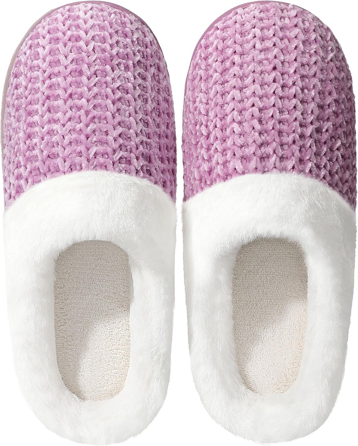 MIXIN Slippers for Women Memory Foam Fuzzy House Slippers Bedroom Non-slip Warm...