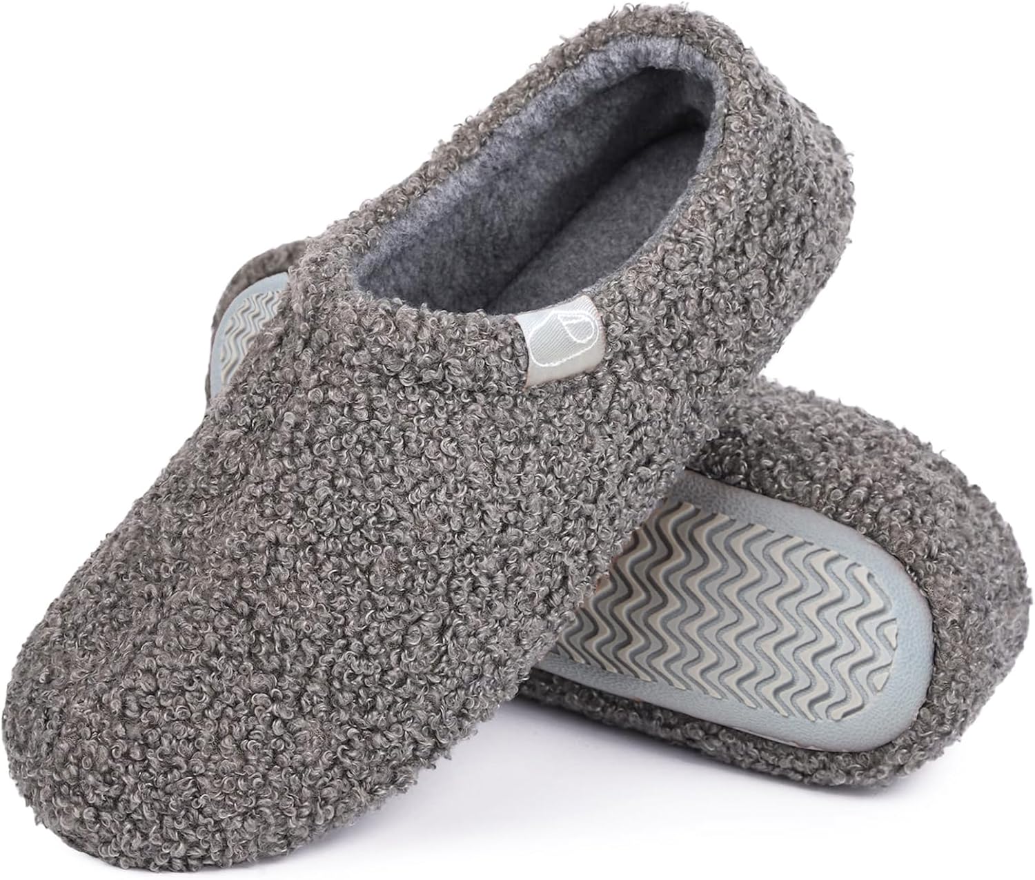 Slippers Women Ladies Fuzzy With Memory Foam Winter Comfort House Curly Fur Flee...