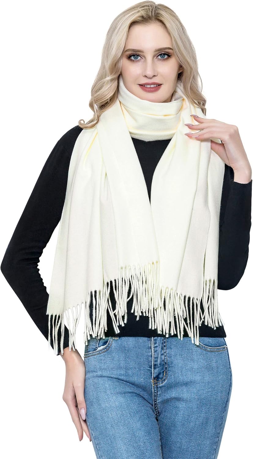 vimate Cashmere Wool Shawl Scarf,Winter Thick Super Soft Pashminas Shawl Wrap St...
