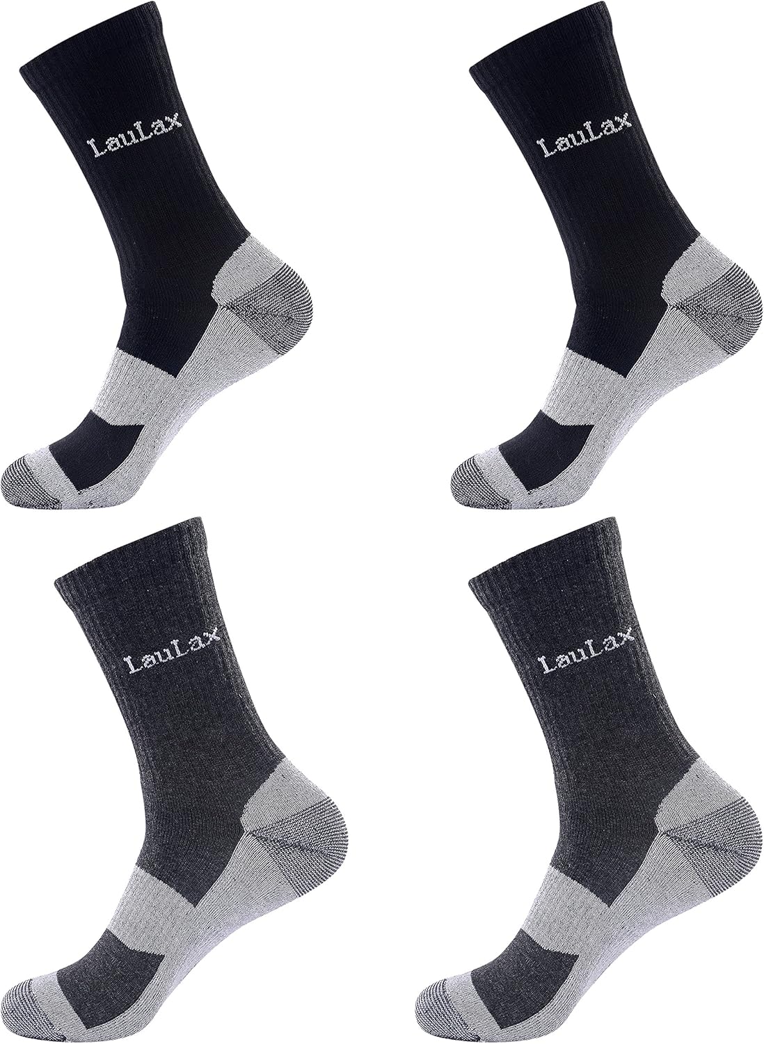 Laulax 4 Pairs Ultra Comfortable Finest Combed Cotton Breathable Reinforced Seam...