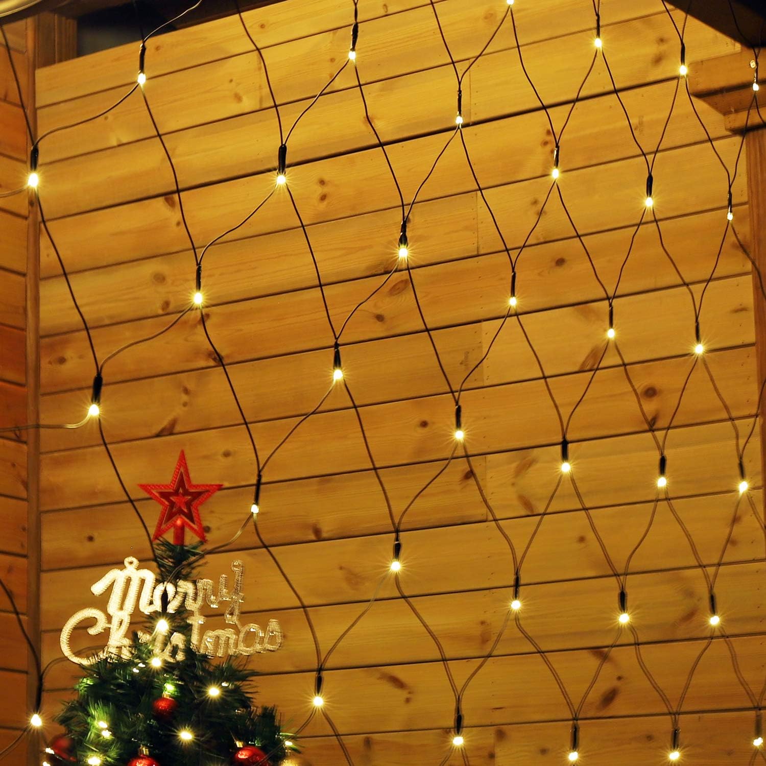 SALCAR Anti-Rust LED Light Net 3 x 2 m, Outdoor Christmas Lights 31 V Safety Pow...