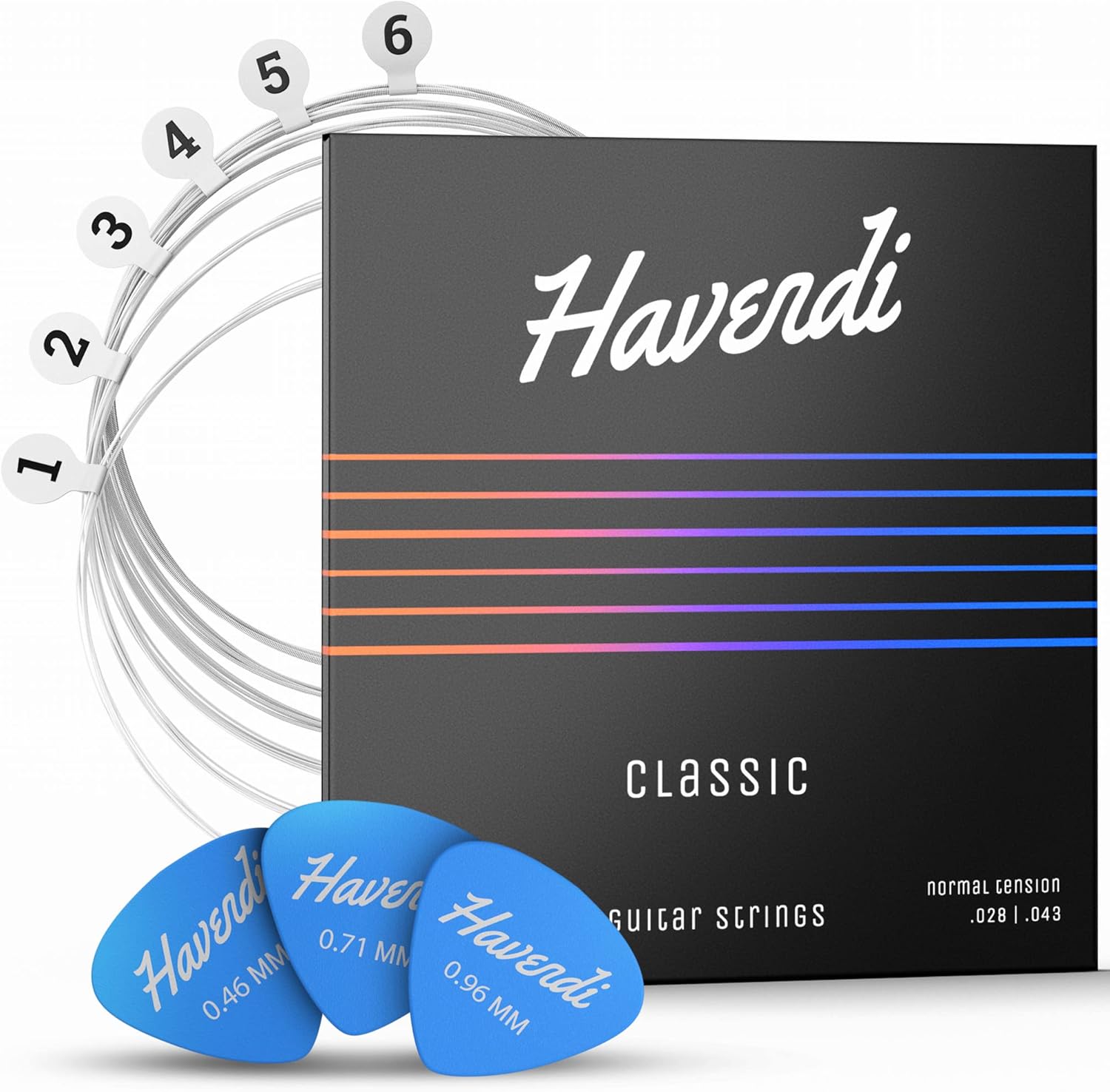 HAVENDI® Guitar Strings for classical guitar - brilliant sound quality strings m...