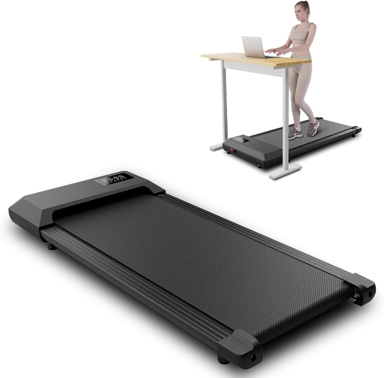 SupeRun Walking Pad, Under Desk Treadmill, 1-6KM/H Treadmill for Home with Remot...
