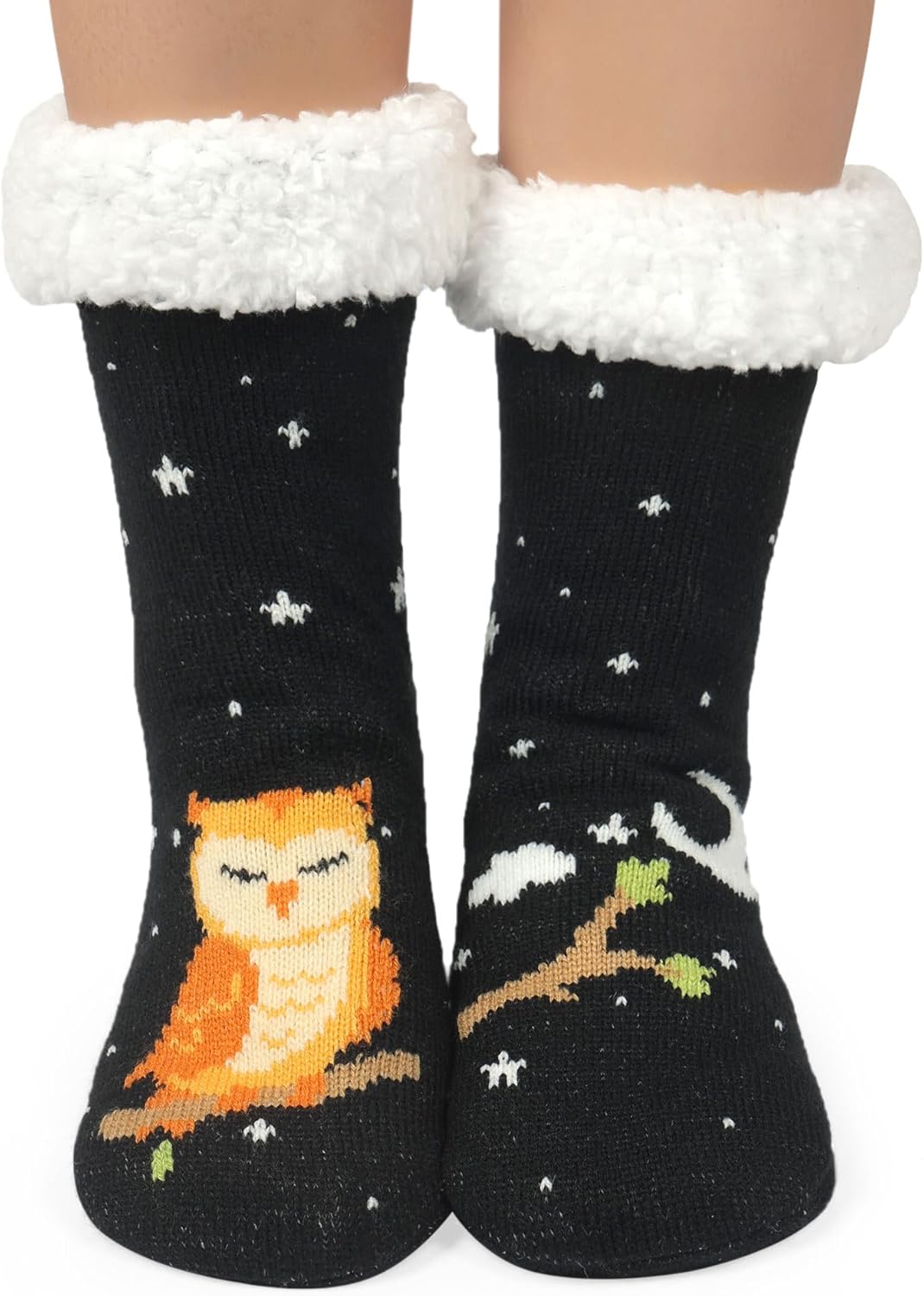 ILovDaisy Novelty Animal Slipper Fluffy Socks Women, Funny Cute Warm Thermal Gri...
