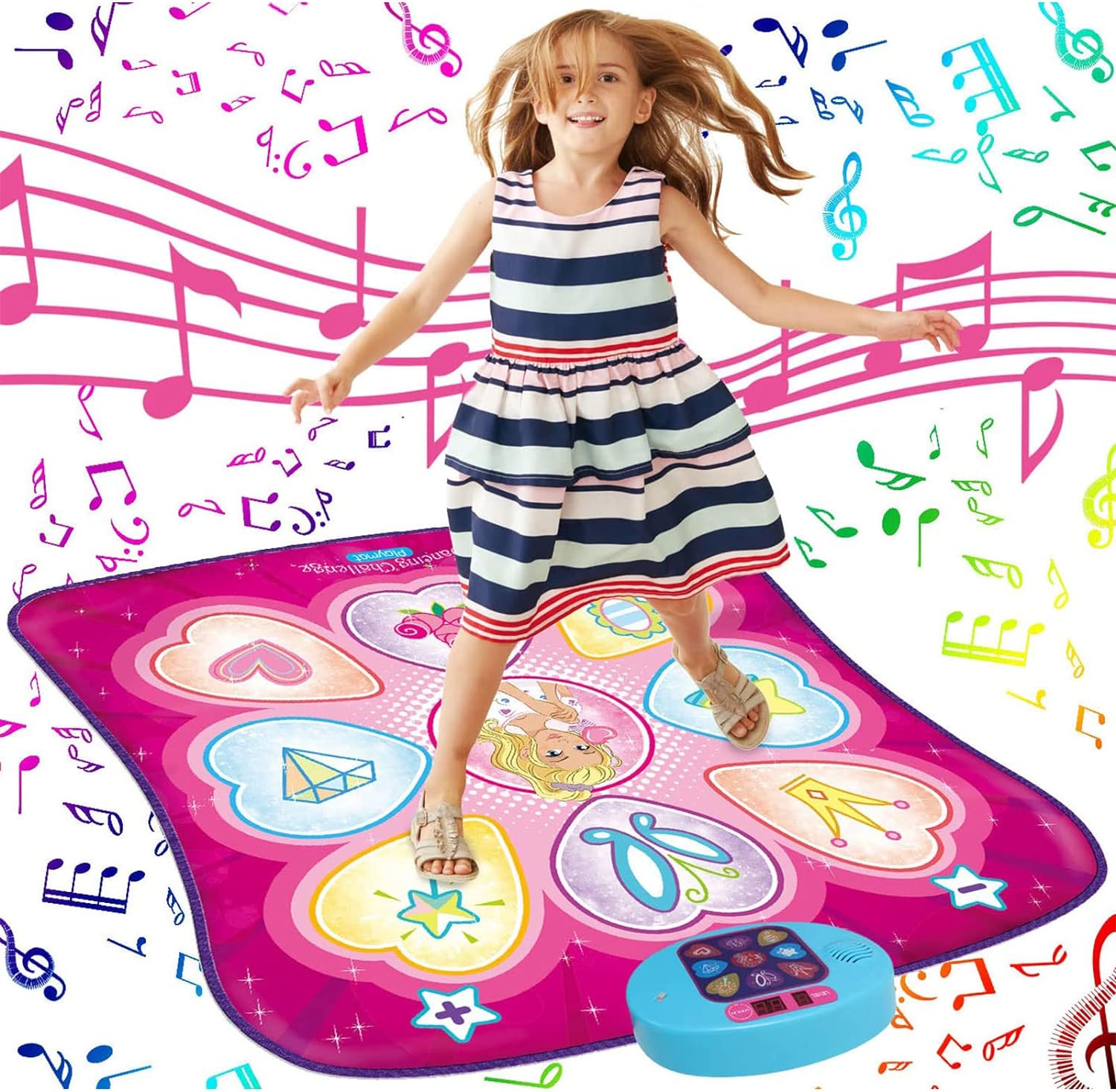 Sunlin Dance Mat - Dance Mixer Rhythm Step Play Mat - Dance Game Toy Gift for Ki...