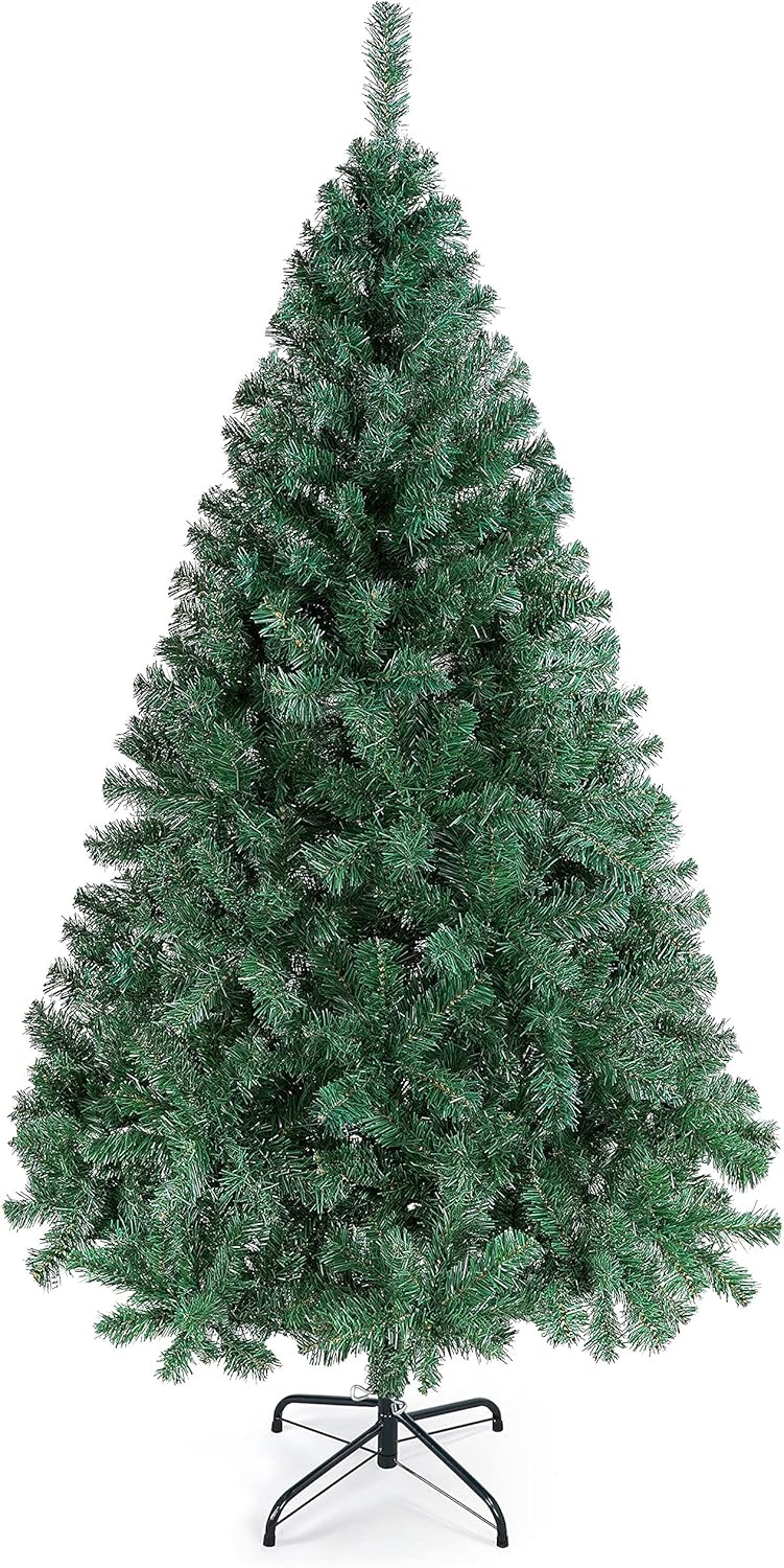 Yaheetech 6ft Artificial Christmas Tree Hinged Spruce Xmas Tree with 598 Tips an...