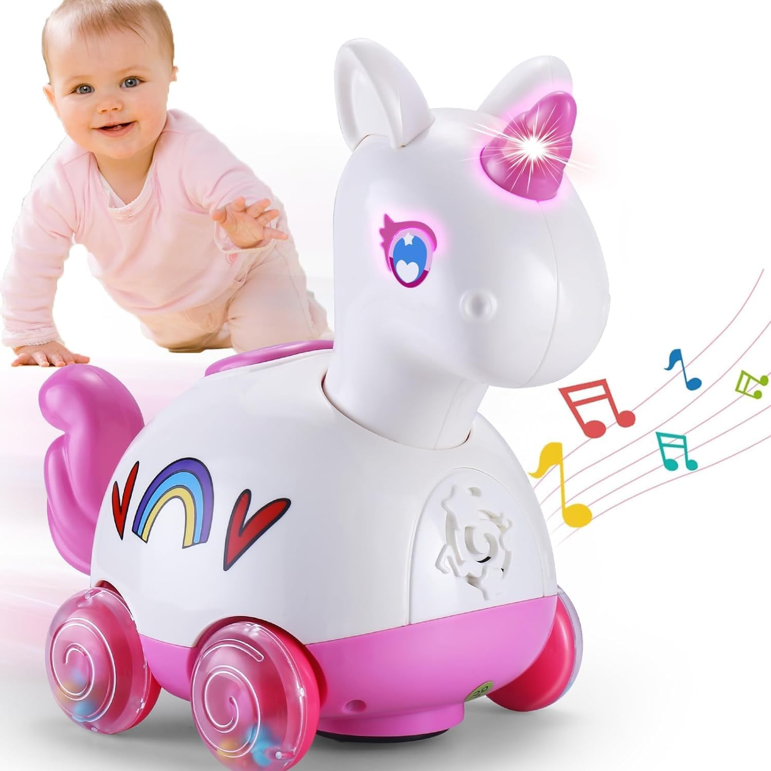 Yerloa Unicorn Baby Girl Toys for 6 7 8 9 10 11 12 Month Old Gift Christmas Birt...