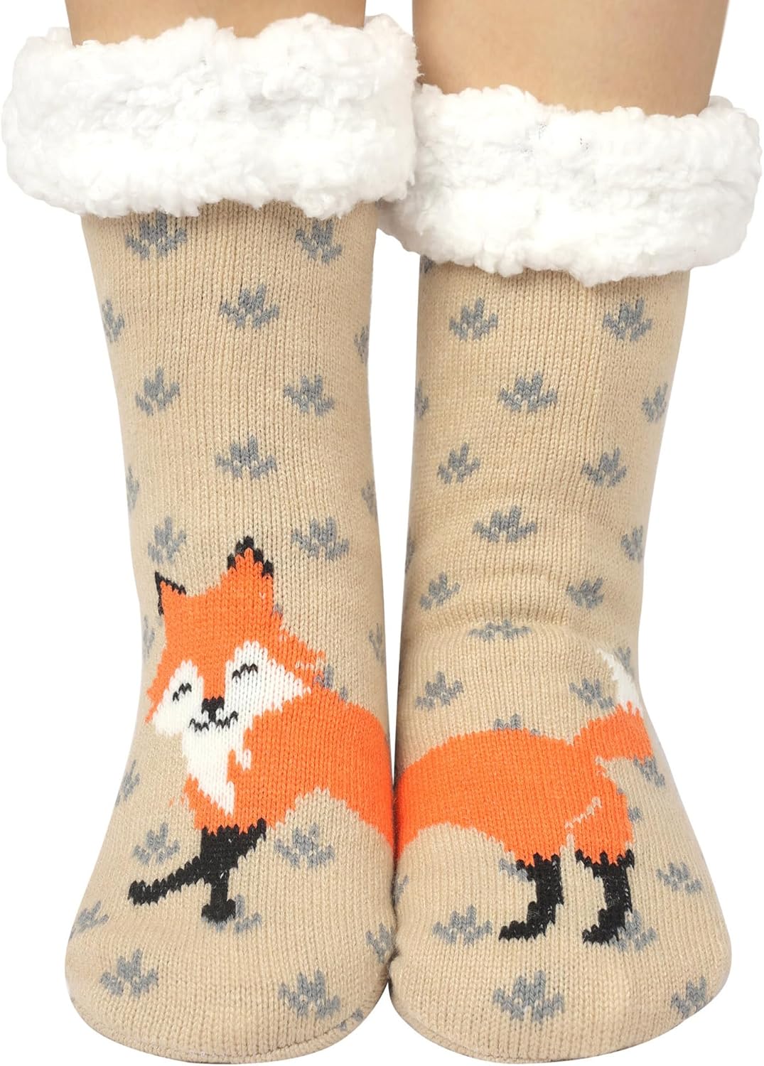 Fluffy Slipper Socks Womens, Thermal Bed Warm Socks for Women Fuzzy Animal Cosy...