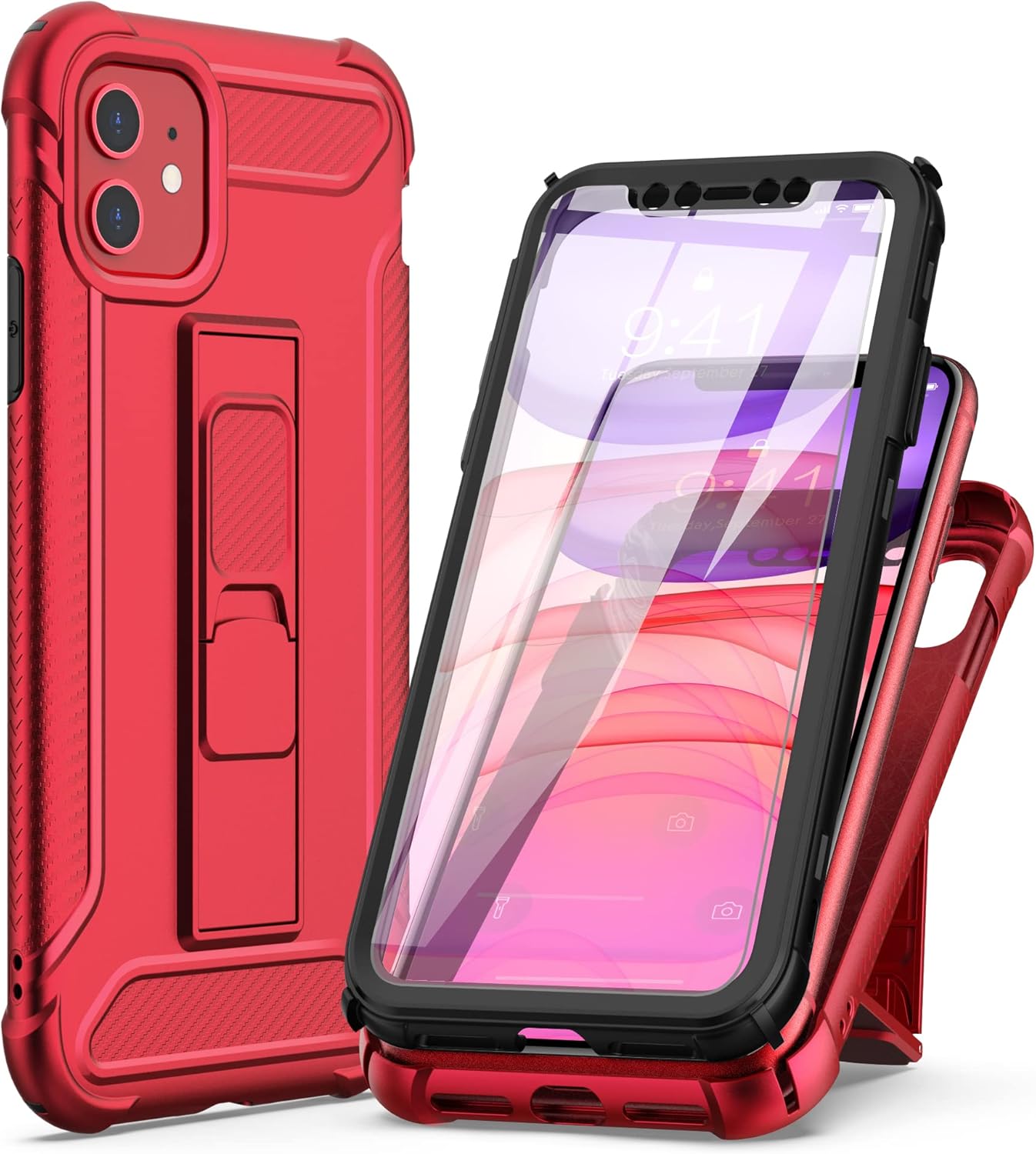 ORETECH for iPhone 11 Case, and [2 Pack Tempered Glass Screen Protector] [Built-...