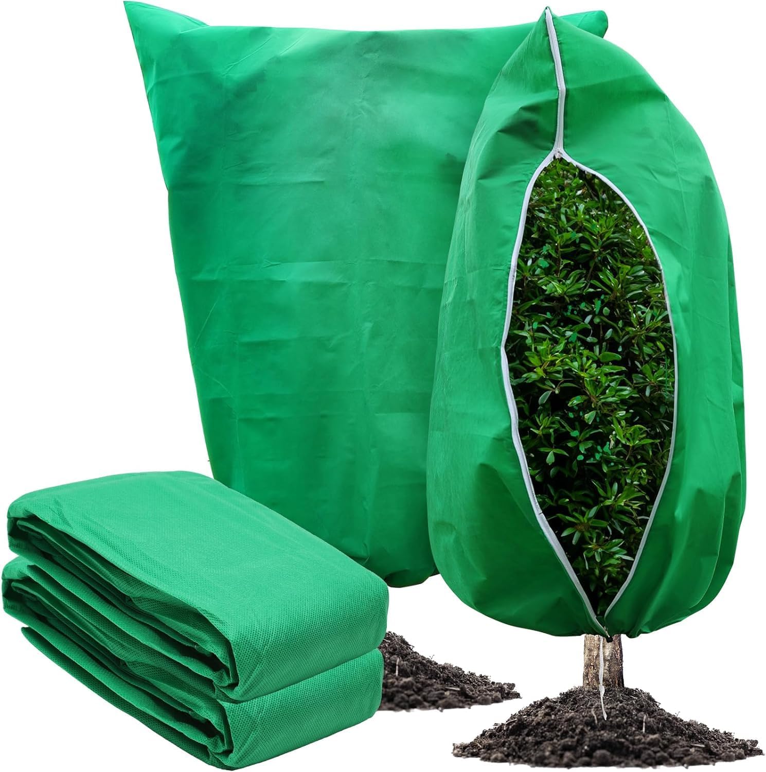 OAHAO 2 Packs Plant Covers Freeze Protection 120 X 180cm Large Frost Blankets fo...