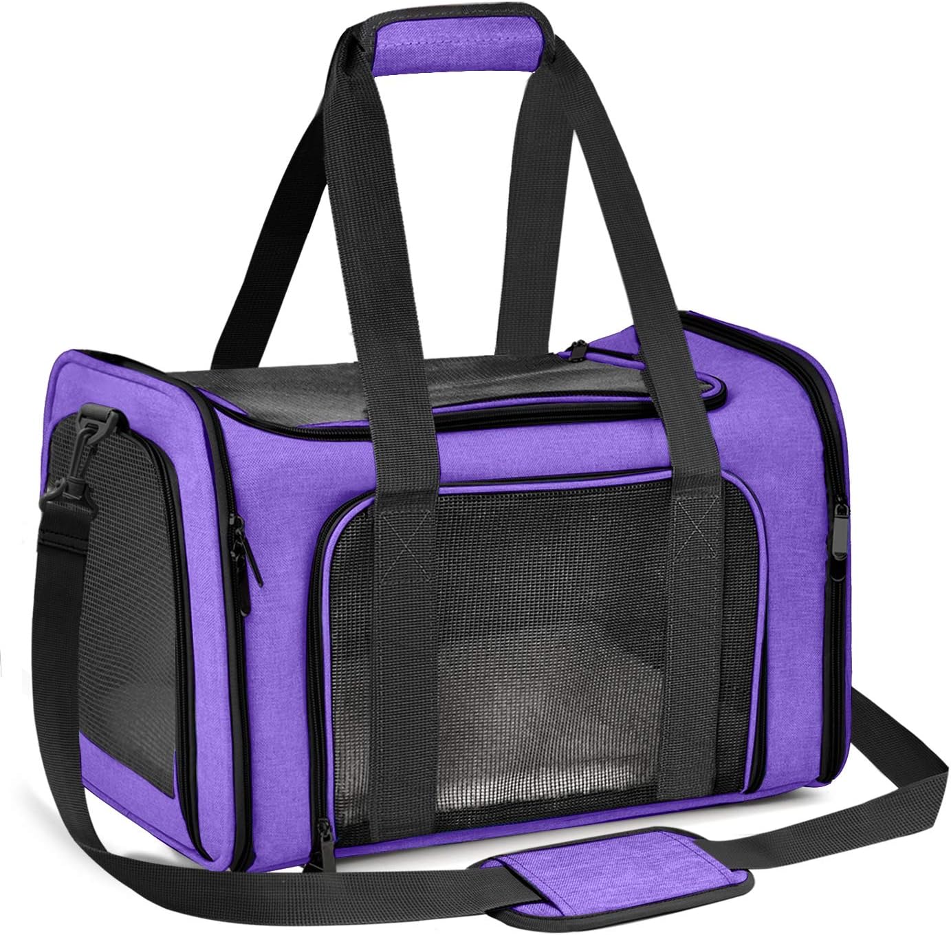 Qlfyuu Cat Carrier Dog Carrier Portable Pet Carrier, Soft Sided Cat Carrier Medi...