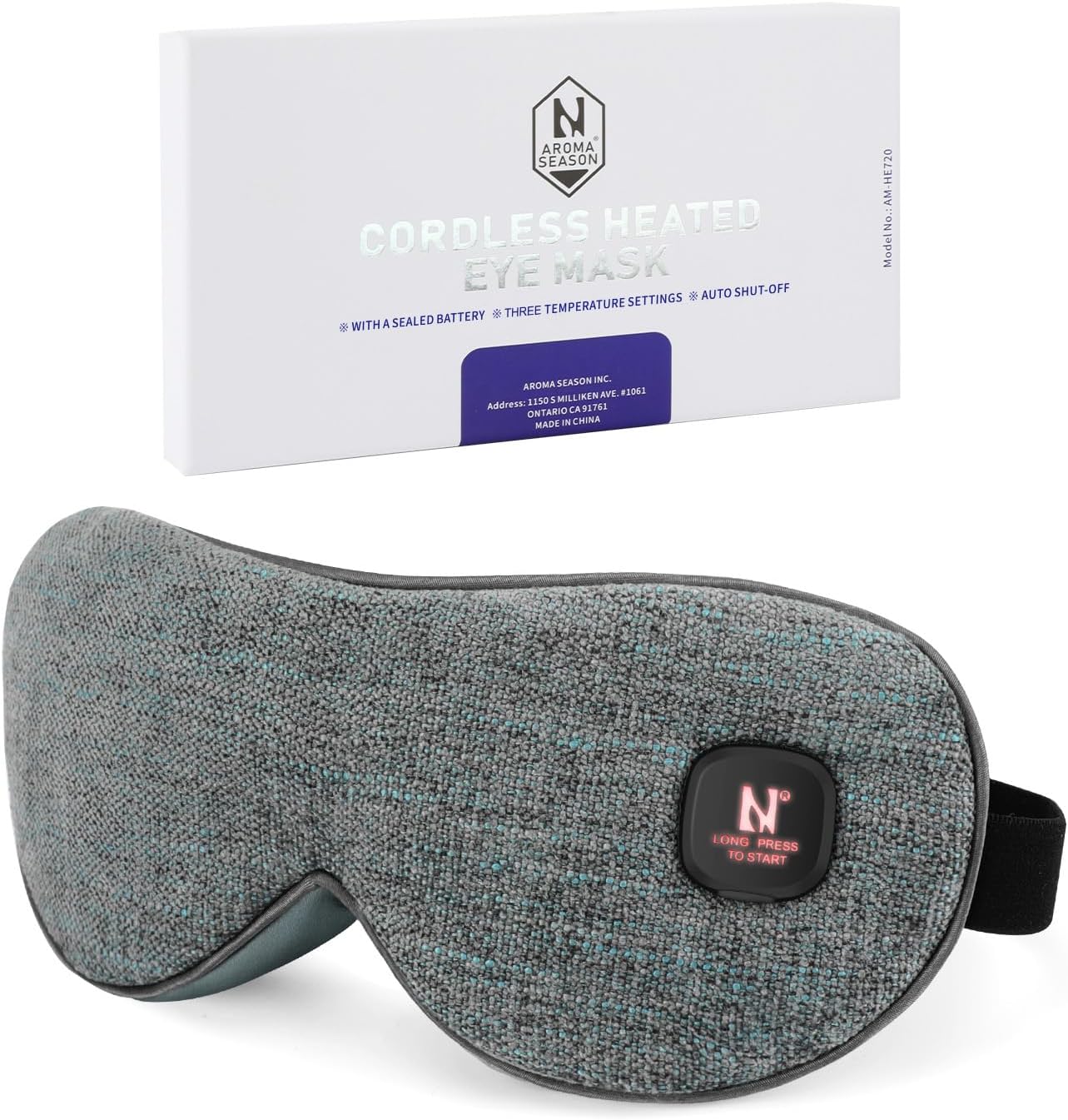 Aroma Season Heated Eye Mask, Moist Heat Eye Compress with Cordless Design, for...