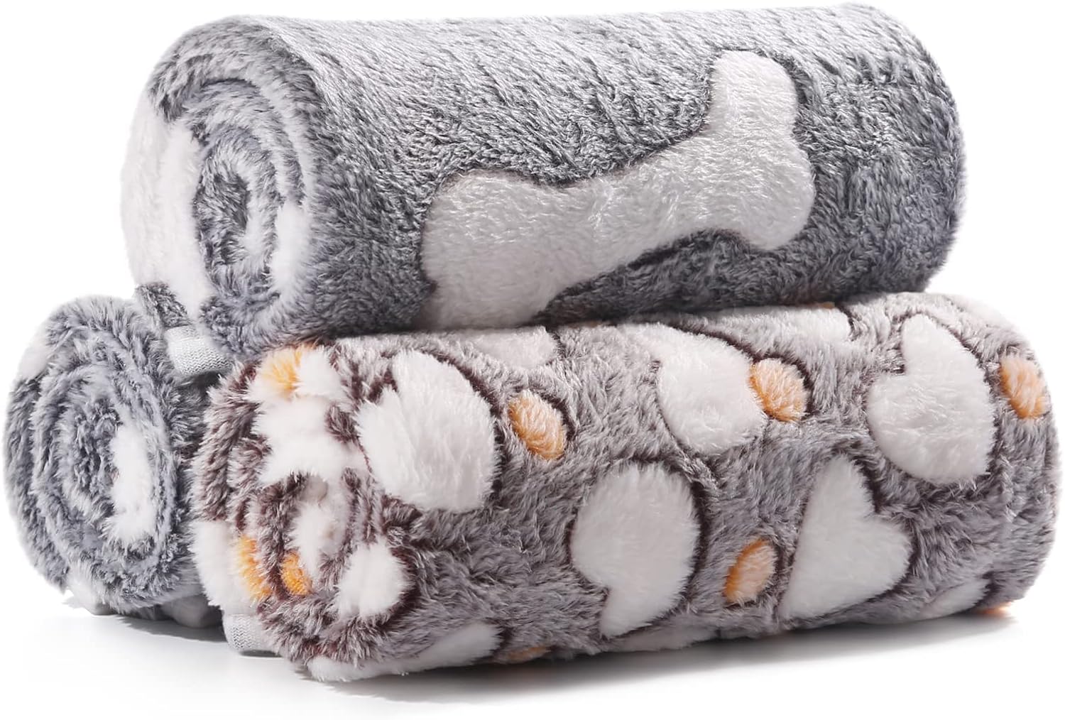 COMSLE Fluffy Dog Blankets Washable for Small Medium Large Dogs, 3 Pack Soft Fle...