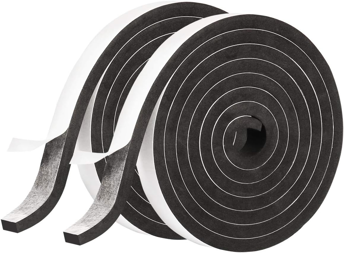 Onarway Foam Tape Thick Weatherstrip for Door and Window Insulation, 2X 19mm(W)...