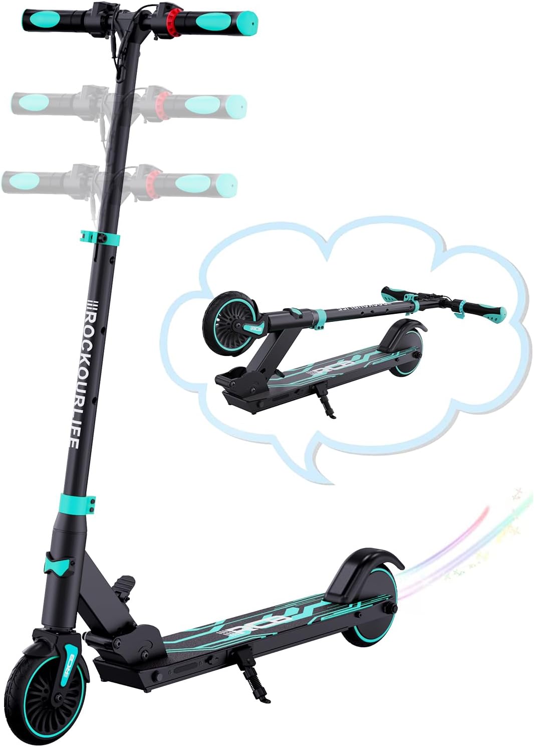 RCB Electric Scooter for Kids age 8-12-16, Only 7.55KG Foldable Electric Scooter...