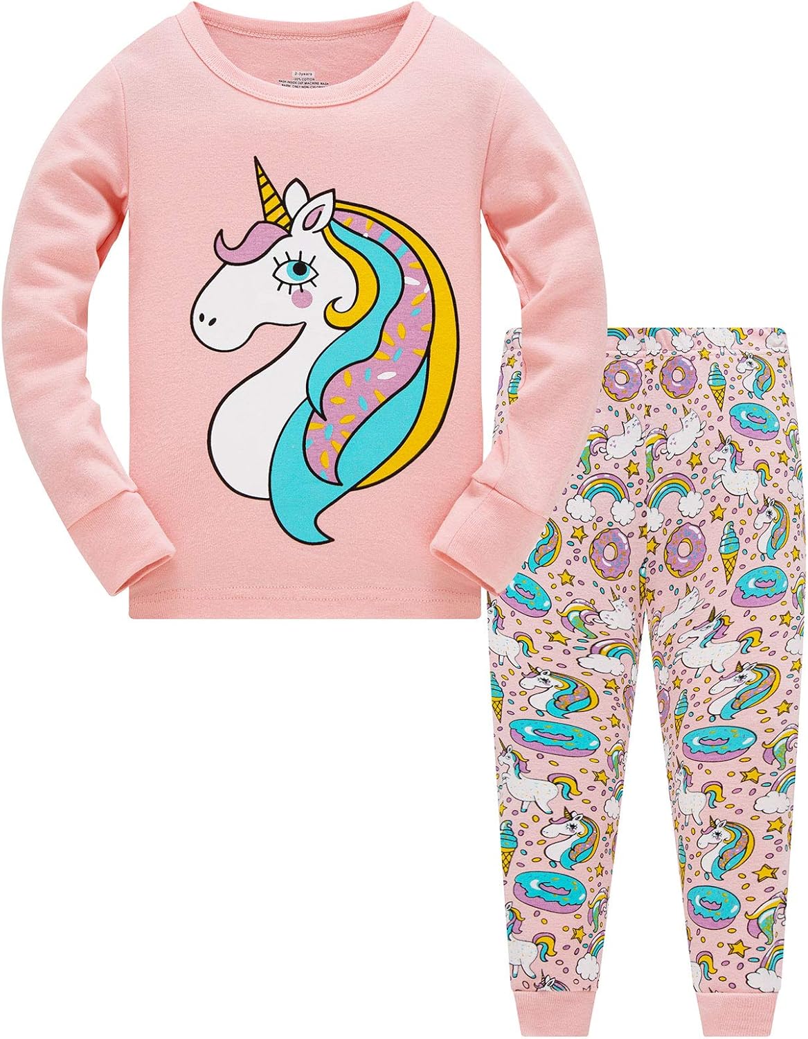 TEDD Girls Christmas Pyjamas Set Toddler Clothes Sleepwear Animal Printed Nightw...