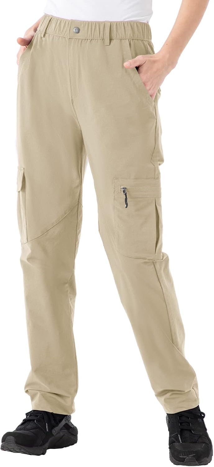 Rdruko Women's Hiking Cargo Pants Water-Resistant Quick Dry UPF 50+ Travel Campi...