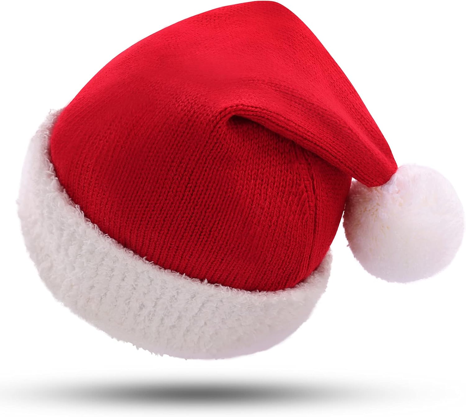 KONVINIT Baby Santa Hat Knitted Toddler Christmas Hat Red Soft Warm Elastic Smal...