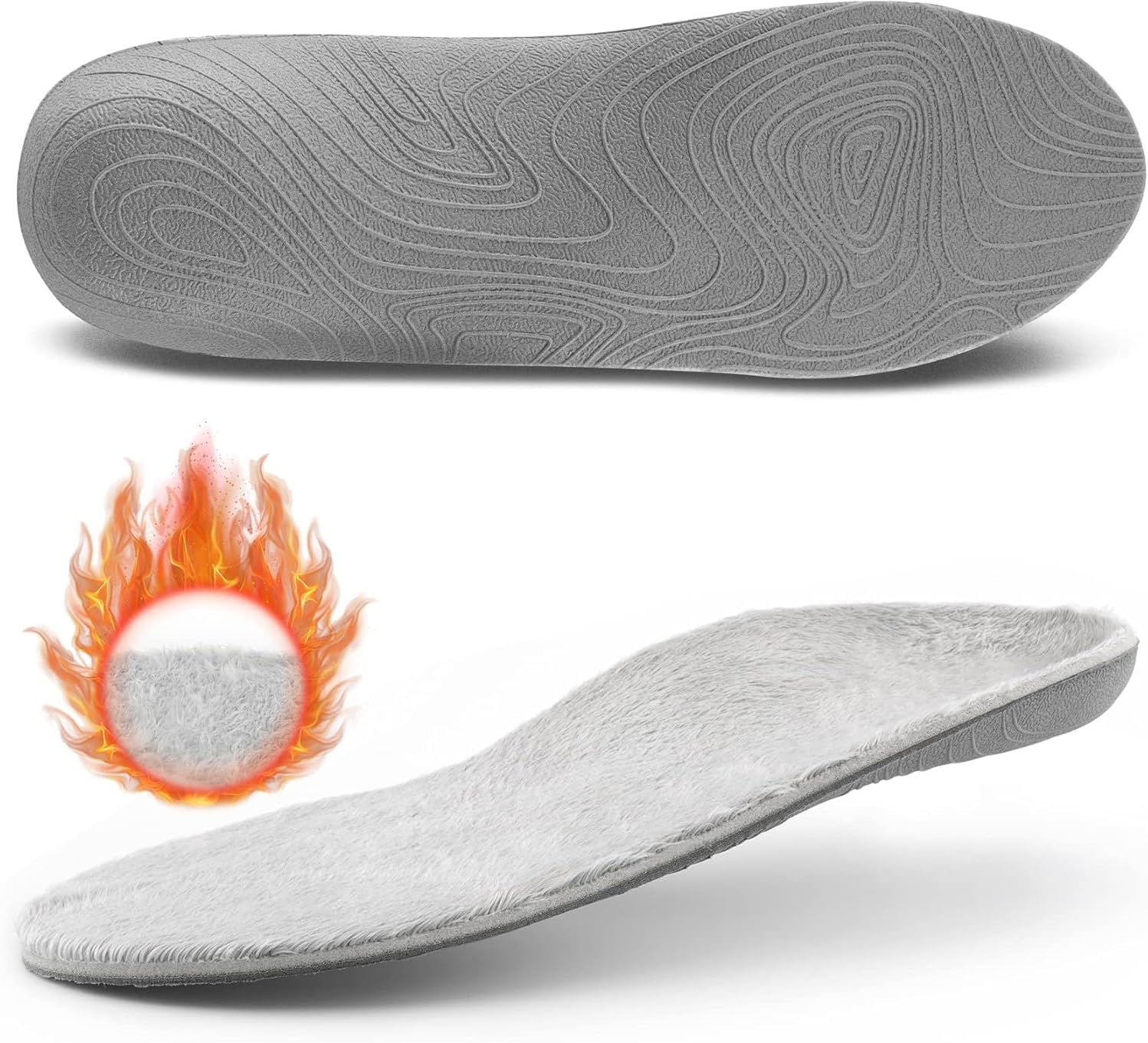 STSVZORR Winter Wool Warm Insole 220 lbs+ Arch Support Insert Metatarsal Pad Pai...