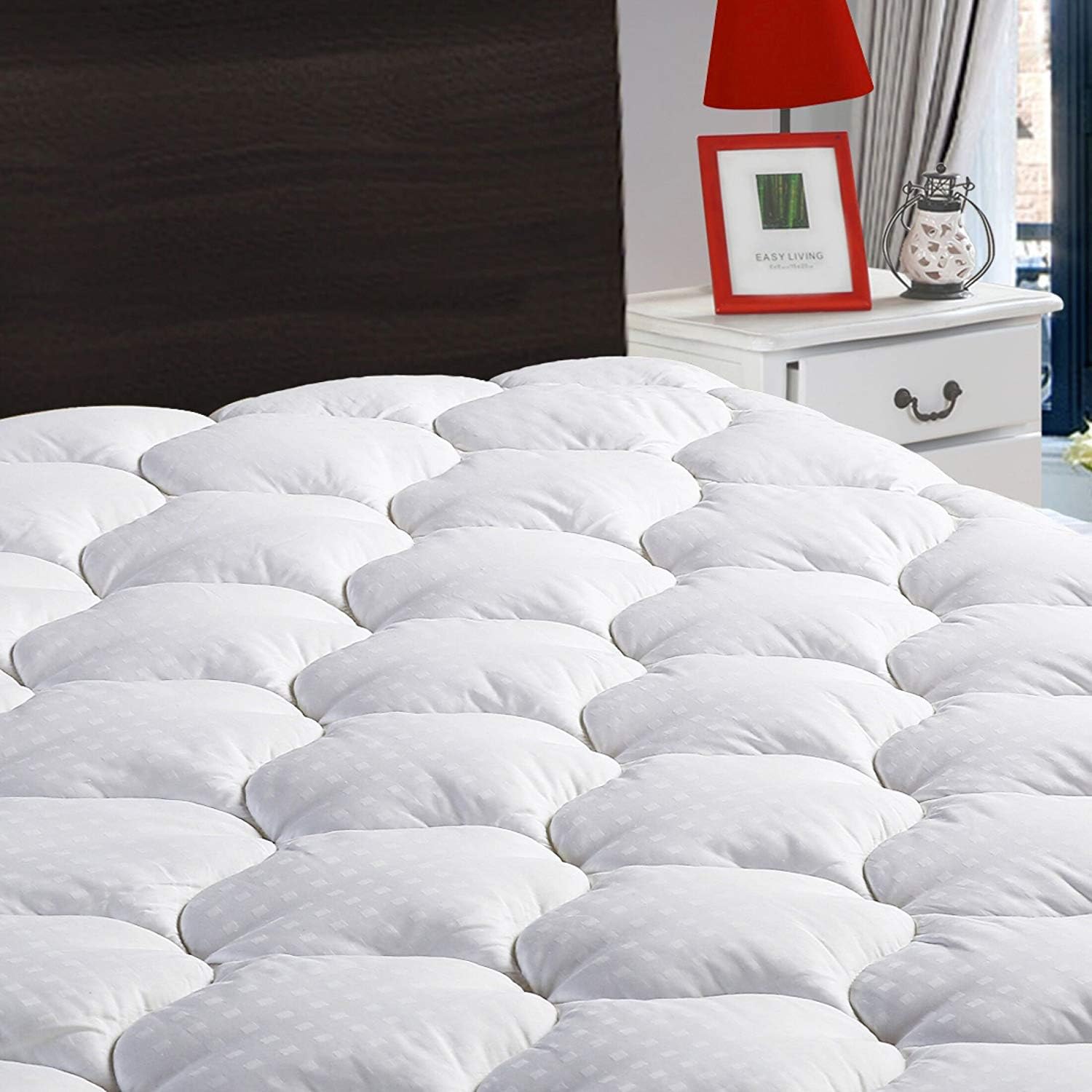 LEISURE TOWN King Mattress Pad Cover Cooling Mattress Topper Cotton Top Pillow T...
