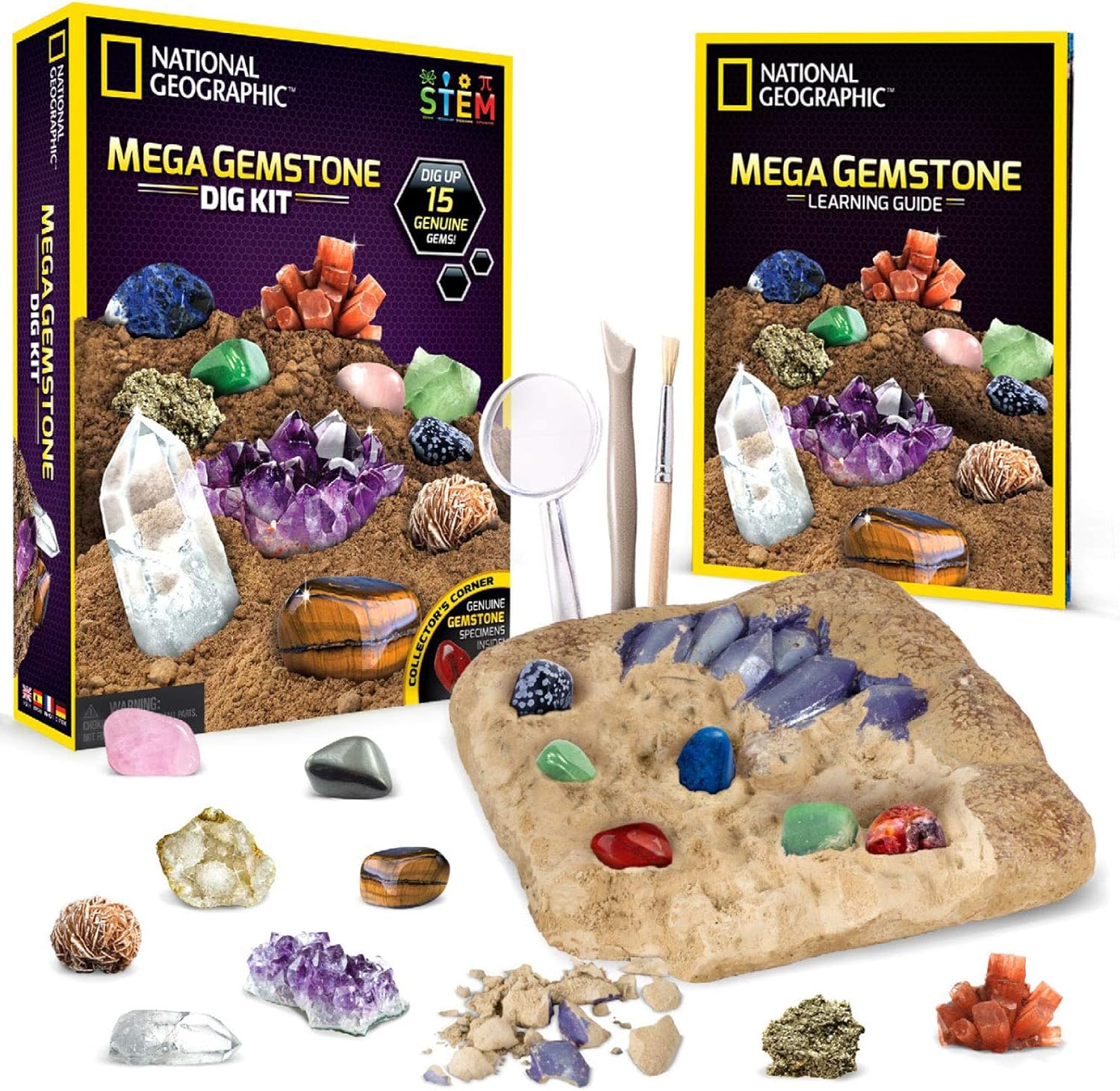 NATIONAL GEOGRAPHIC Dig Kit – Dig Up Real Gems and Birthstones, STEM Science & E...