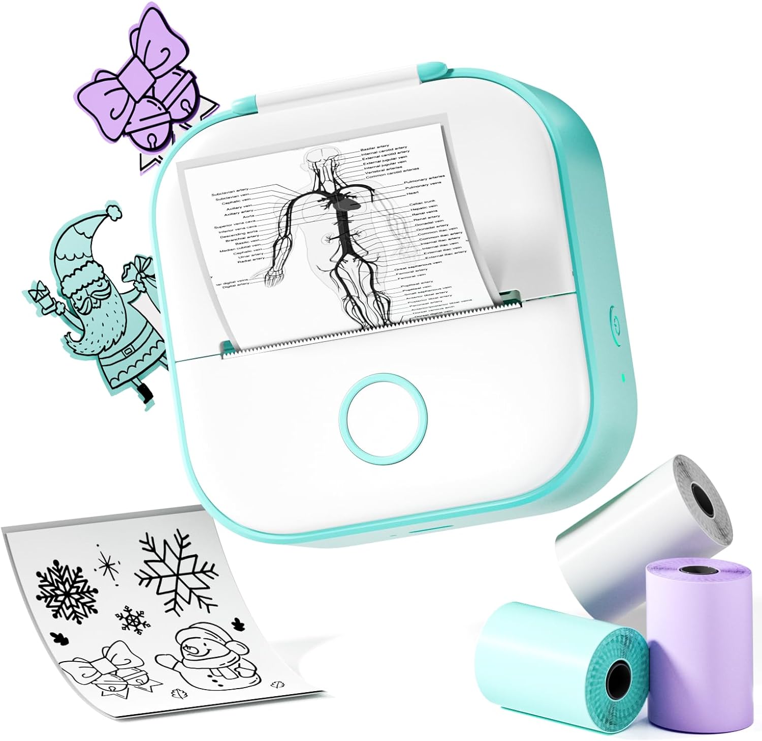 Phomemo Print Pods Mini Printer- T02 Sticker Printer Inkless Printer Sticker Mak...