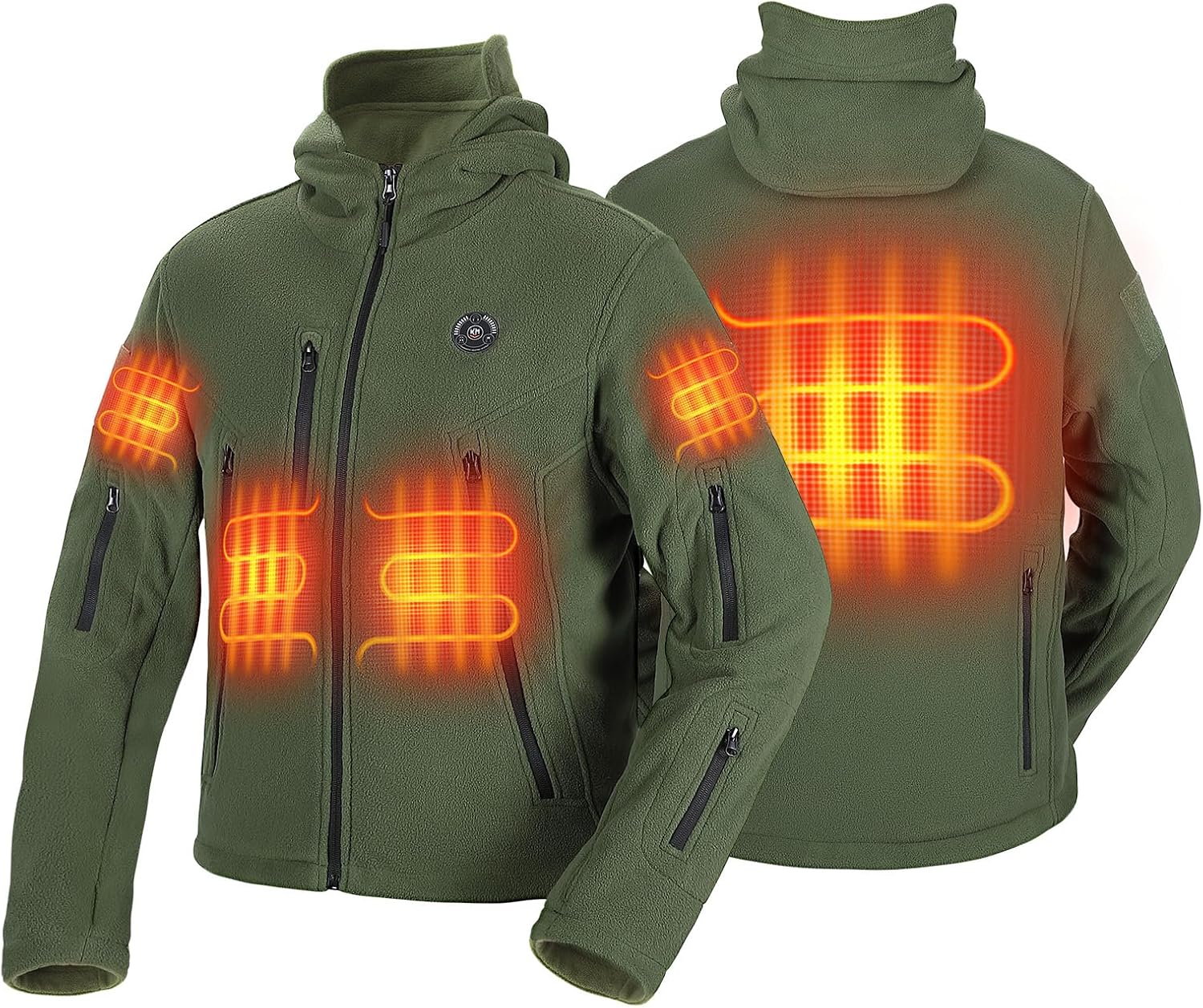 KEMIMOTO Heated Sweatshirt for Men, Soft Fleece Heated Hoodie with 12V 15000/200...