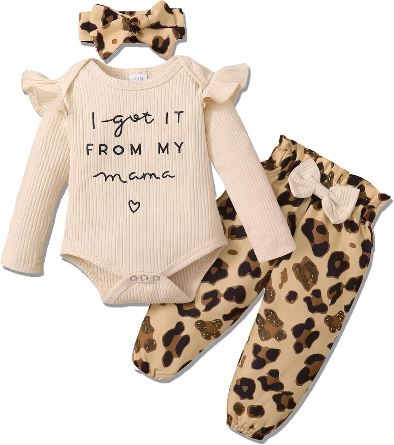 DISAUR Baby Girls Clothes Newborn Infant Baby Girls Outfit Long Sleeve Ruffle Ro...