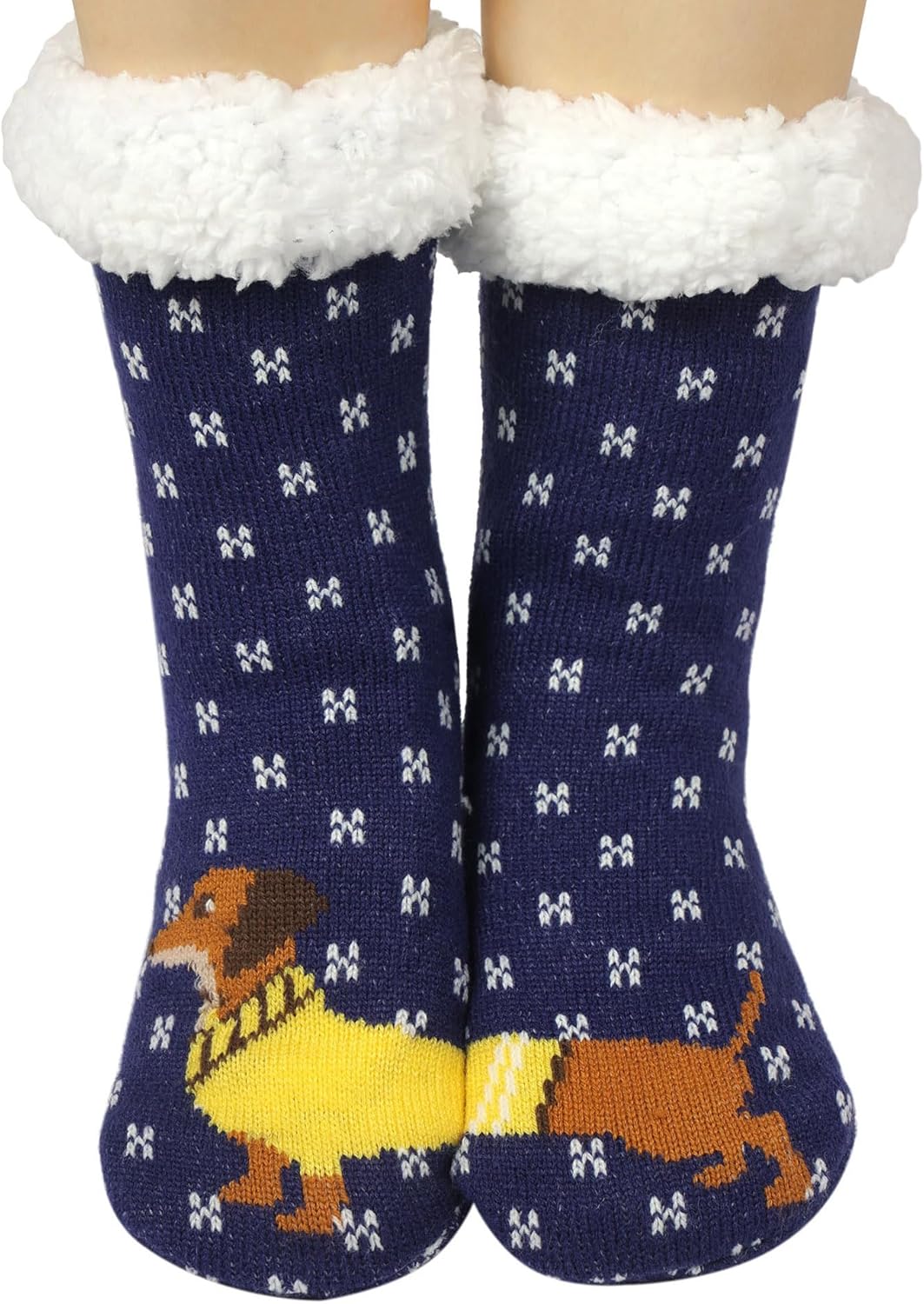 Fluffy Slipper Socks Womens, Thermal Bed Warm Socks for Women Fuzzy Animal Cosy...
